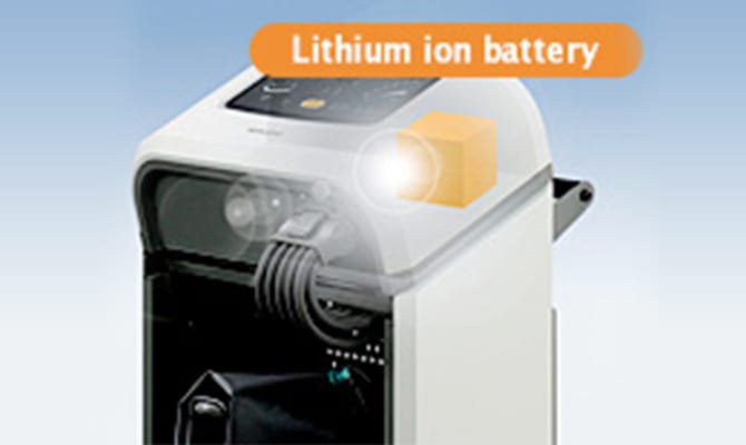 Built-in a lithium-ion rechargeable battery
