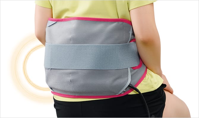 温熱治療の主要部位である「腰･膝･肩」を1つのパックで装着可能